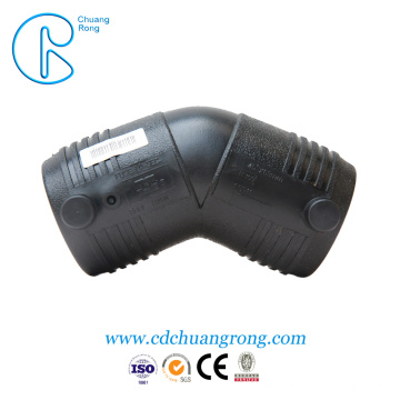 HDPE Natural Gas Plastic Pipe Fitting 45 Degree Elbow